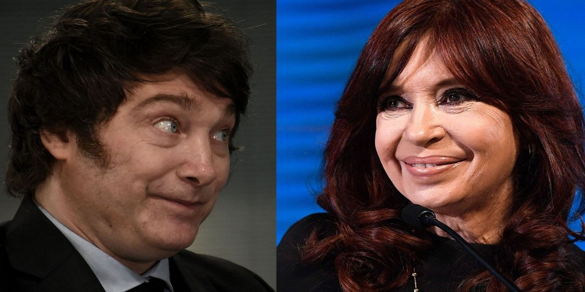 Con dibujitos, Milei busca el versus con Cristina Kirchner